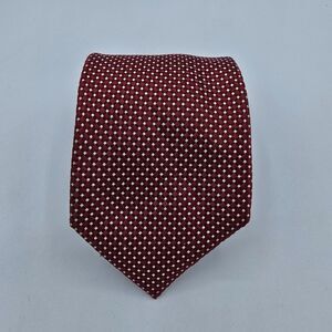 Mens Necktie Kenneth Roberts Red With Tan Paisley's 59x 3 Inches Vintage Suit